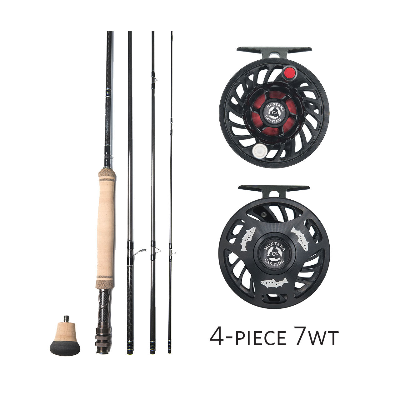 4-piece 7wt Alaskan Fly Rod Outfit