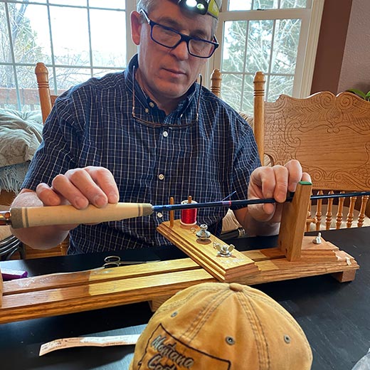 Putting Thread Wraps On A Custom Fly Rod