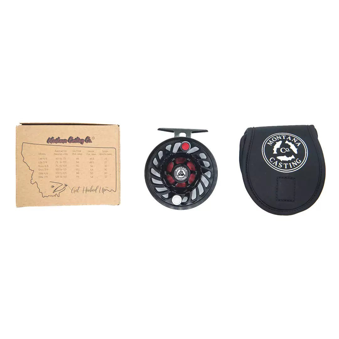 Fly Fishing Reel, Box, and Neoprene Case - Montana Casting Co. Elite 406