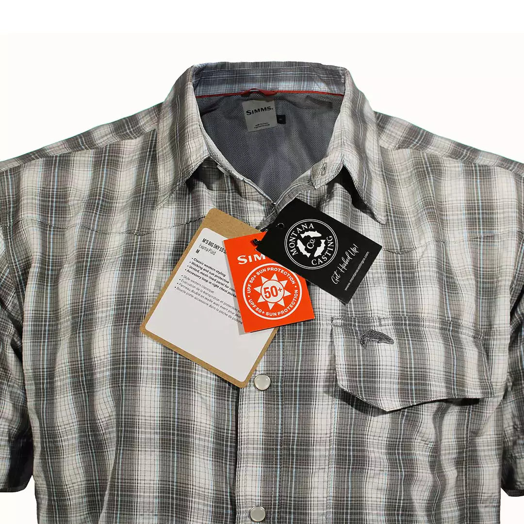 Fly Fishing Logo Short Sleeve Shirt by Simms Close Up