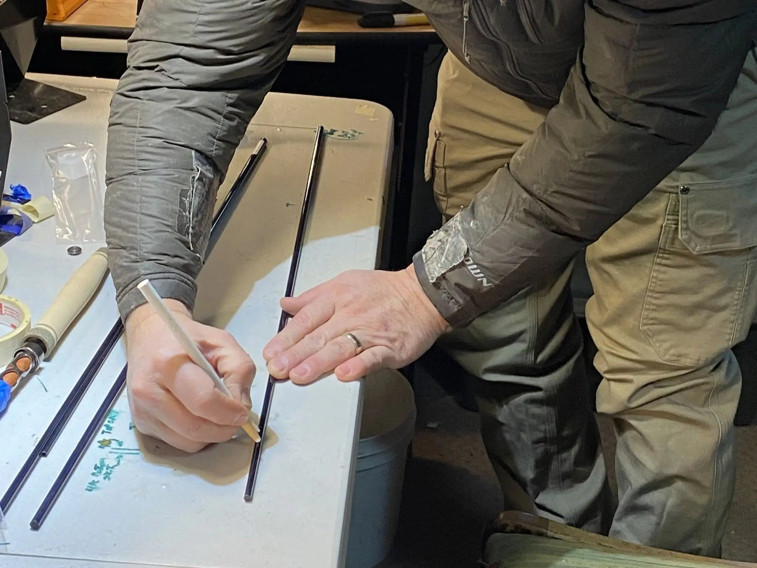 Marking Guides Positions on Custom Fly Rod
