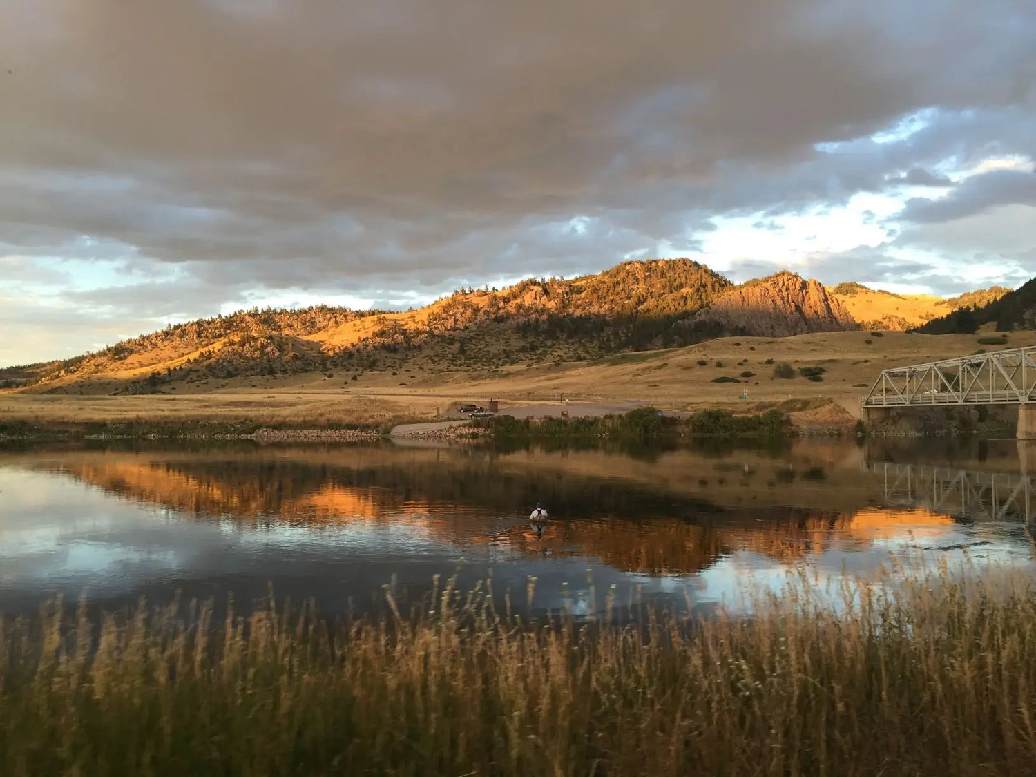 Fly Fishing the Missouri River in Montana at Sunset