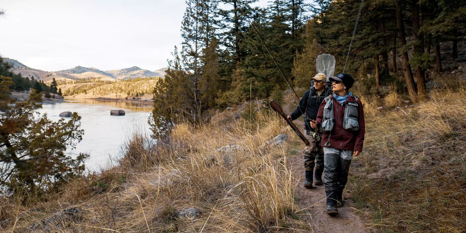 People Fly Fishing with Rod-Reel Outfits