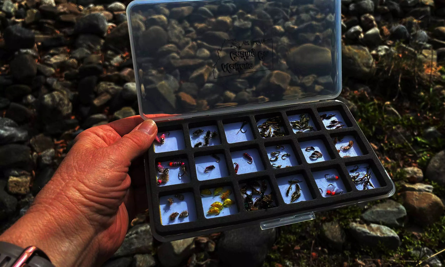 Magnetic Fly Box with Nymphs