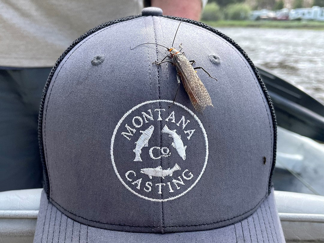 Fly Fishing Hat with Salmon Fly