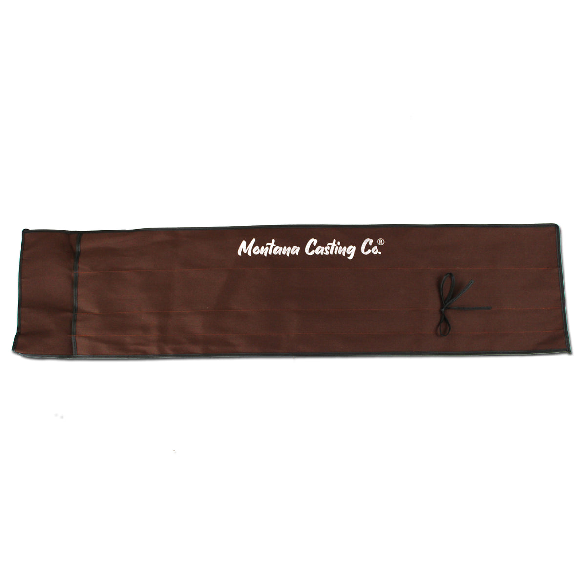 Brown cloth fly rod sock for 4-piece fly rod