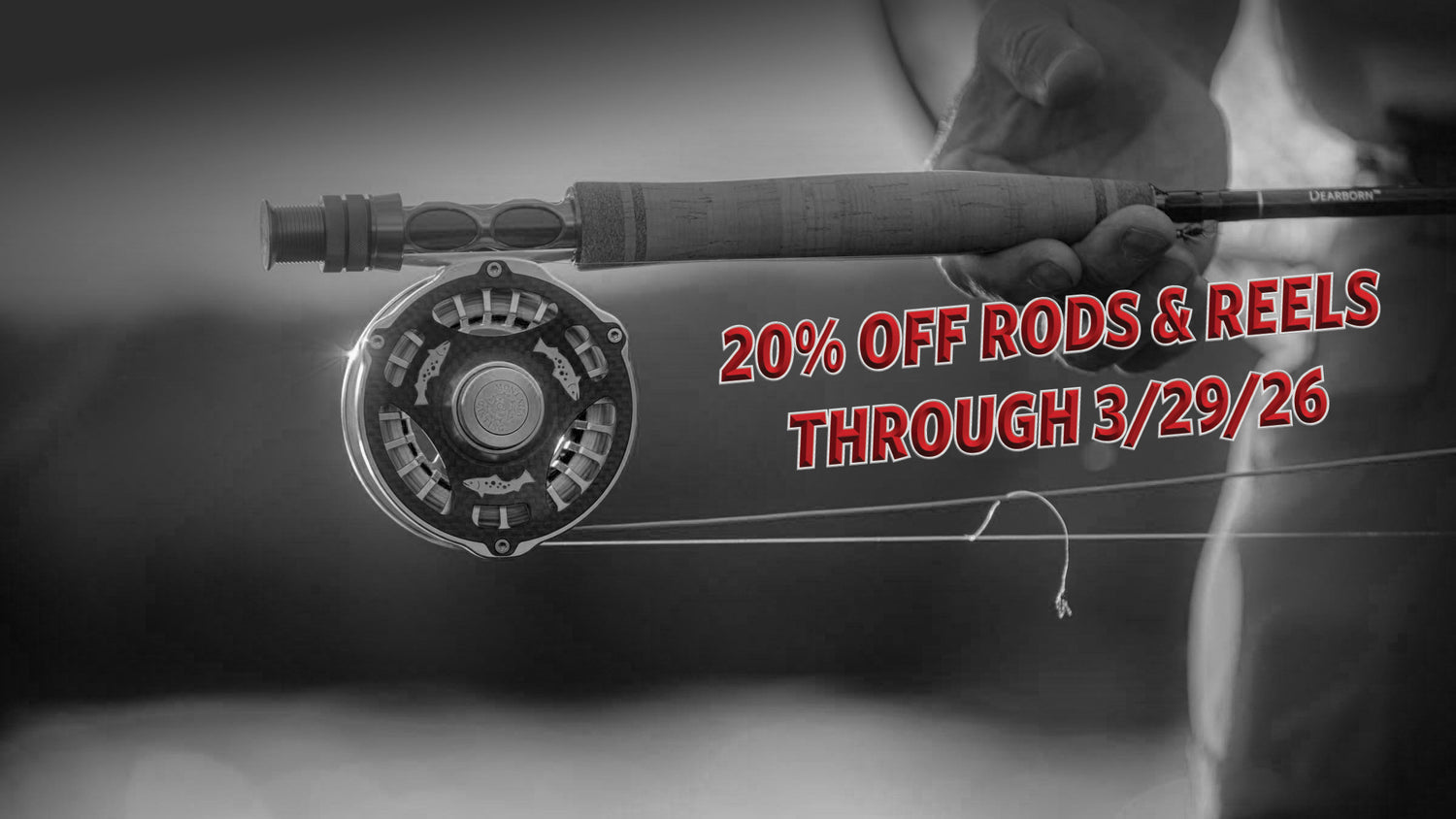 Montana Casting Co. Fly Rod and Reel with 20% Off Overlay