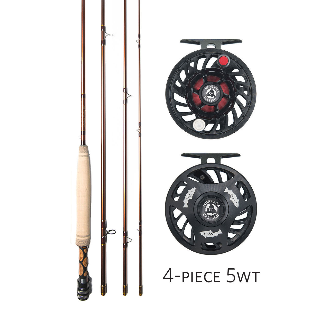 4-Piece 5 Weight Fly Rod Combo for Trout Fishing