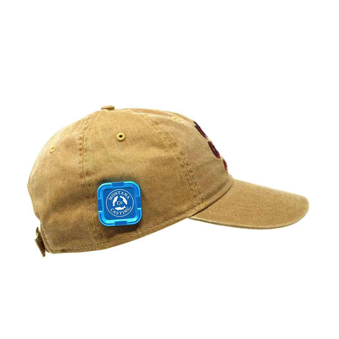 Montana Casting Co. Hat with a Magnetic Logo Hook Keeper/color~Glacier Blue