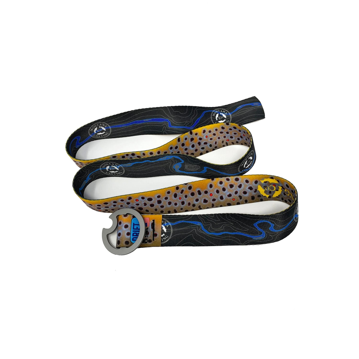 Brown Trout Reversible Belt Showing Front and Back