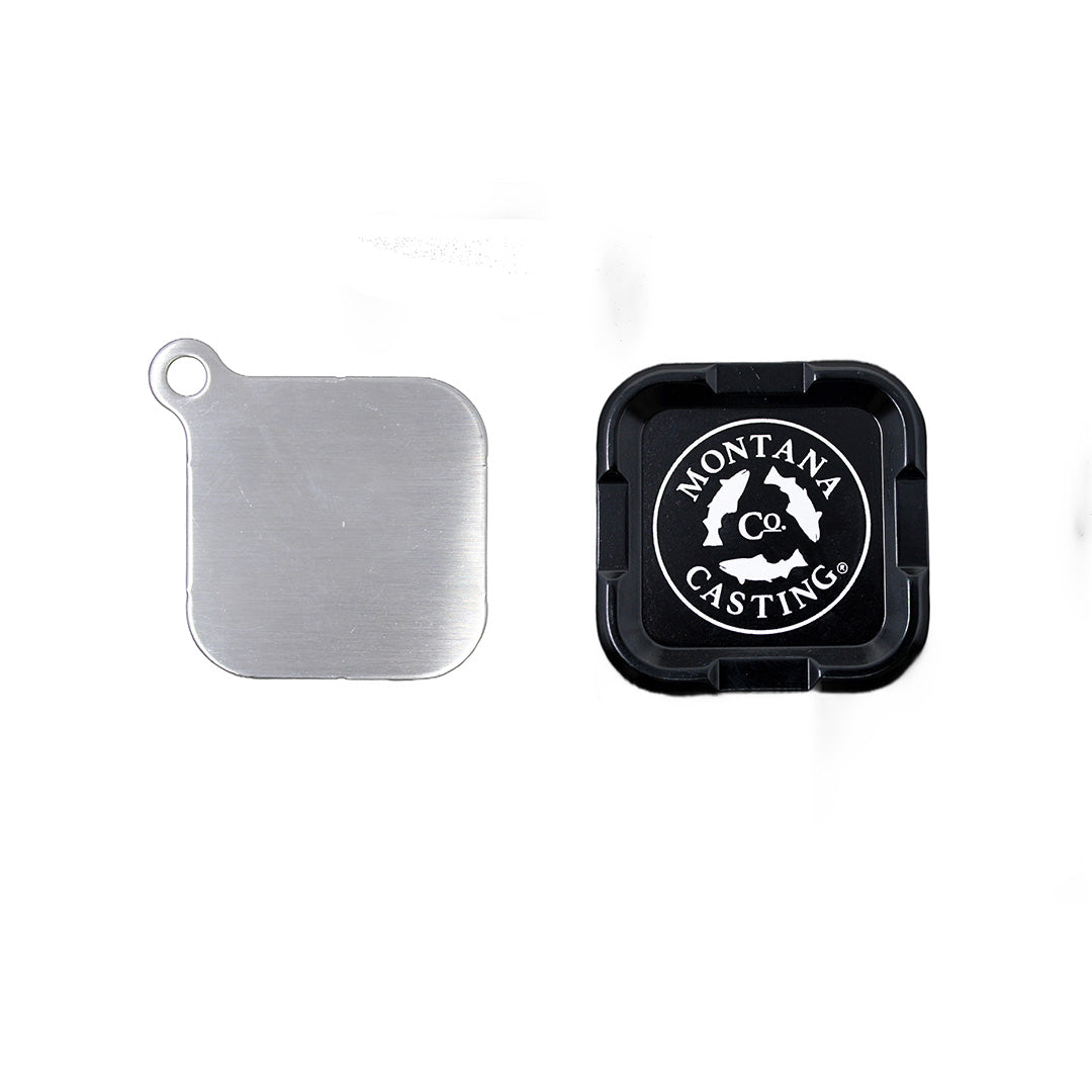 Front and Back of Fly Fishing Hook Keeper/color~Black