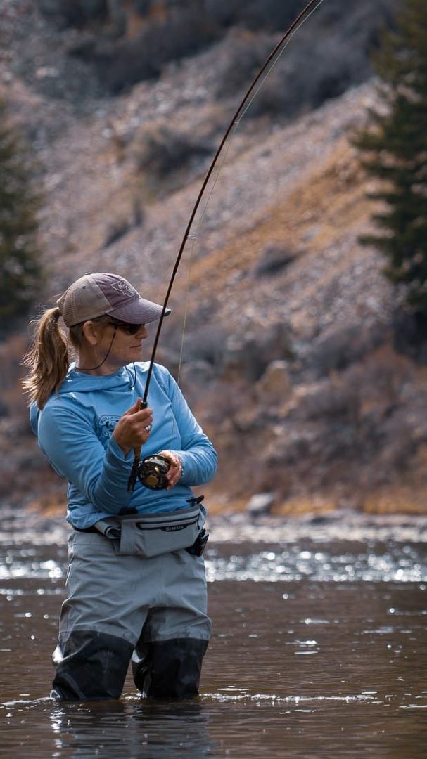 Montana Casting Co. COO Cat Joyner Reels in a Trout with Her Fly Rod