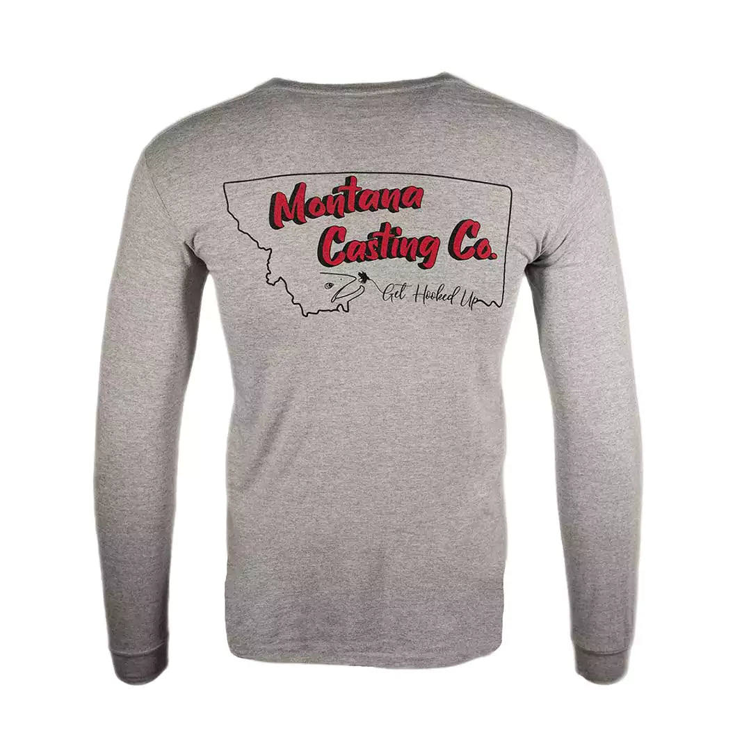Fly Fishing T-Shirt - Montana and Logo Tee by Ouray Long Sleeve Front
