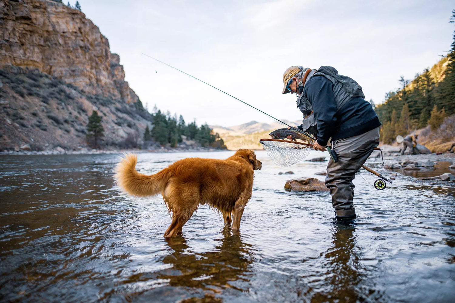 Unhooking a Trout Caught on a Warm Springs Fly Rod