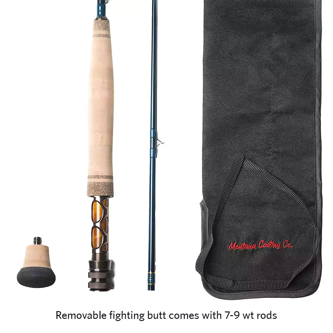 Fly Rod - Warm Springs 2 Piece with Removable Fighting Butt and Rod Sock