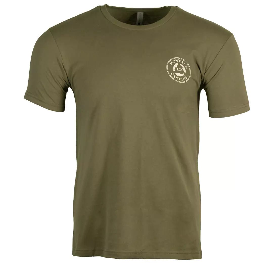 Logo T-Shirt/Color~Military Green with Earthtones Logo