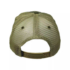 Fly Fishing Mesh-Back Hat Back View/Color~Stonewashed Green with Green