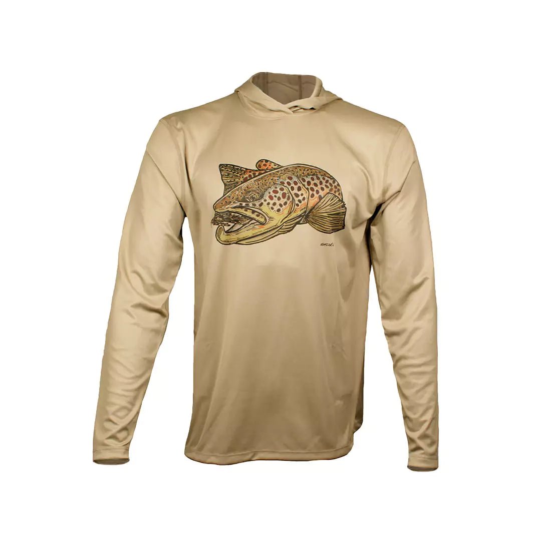 Fly Fishing Hoody - MCCo Simms Art/Color~Stone Brown Trout