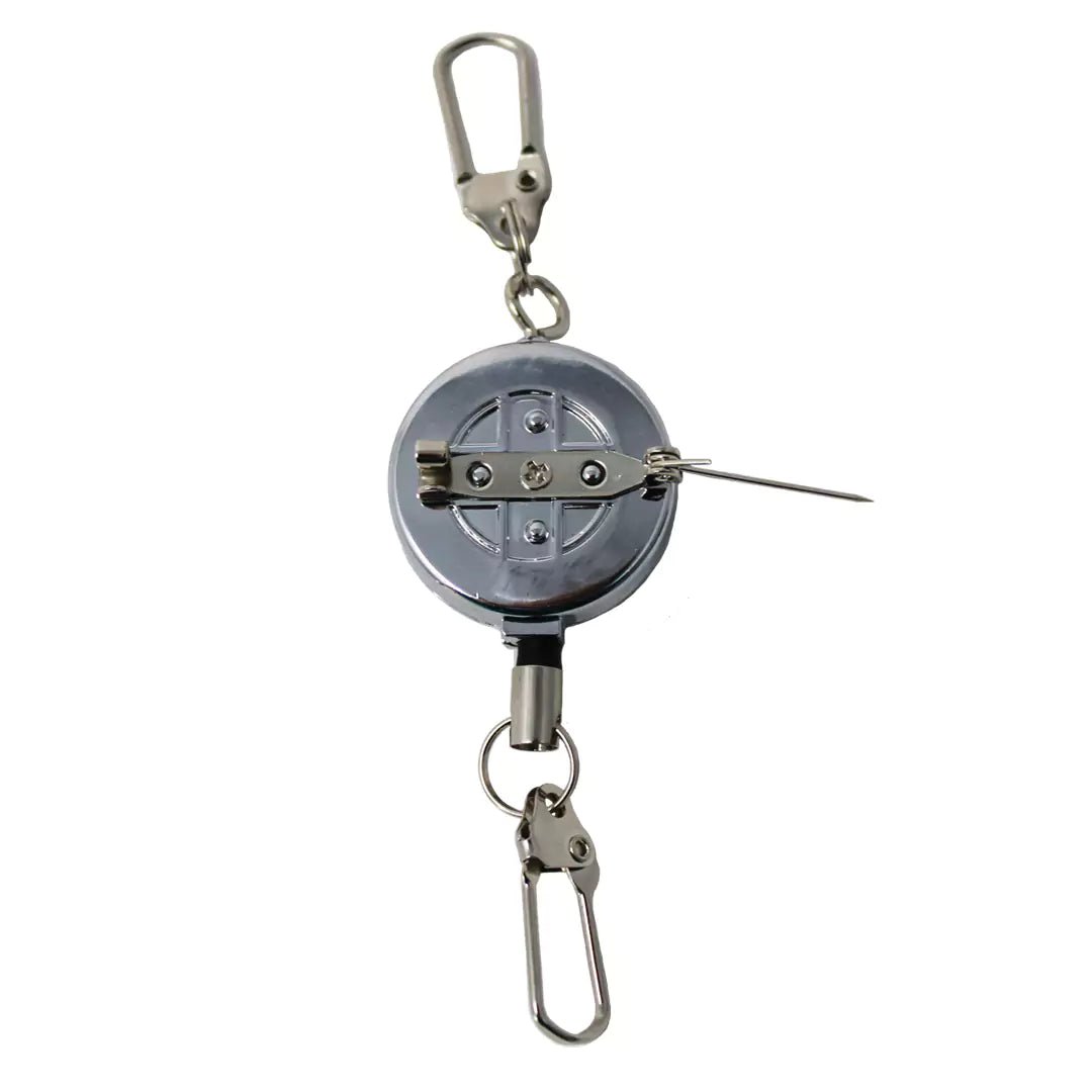 Retractable Key Chain Reel Badge Holder Fly Fishing Zinger Retractor with  Quick Release Spring Clip Fishing Accessories
